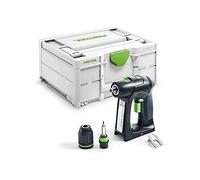 Festool Perceuse-visseuse sans fil C 18 - Mandrin FastFix, Clip ceinture | Version Basic sans batterie ni chargeur - Mandrin FastFix, porte-embout magnétique, embout PZ 2, clip ceinture inclus