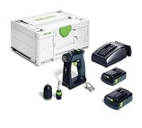 Festool Perceuse-visseuse sans fil CXS 18 C 3,0-Plus 2 batteries 18V 3,0Ah Chargeur Systainer 576883