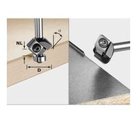 Festool Plaquettes réversibles pour fraise à chanfreiner S8 HW 45° D27 12x12 KL - 499807