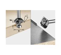 Fraise à rainurer pour fraiseuse pour plaque aluminium HW FESTOOL S8 HW 45° D27 12x12 KL - 499807