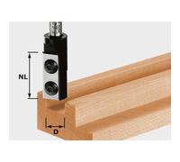 Festool Fraise à rainurer HW S8 D10/25 WP Z1 – Plaquettes réversibles Ø10 mm Tige 8 mm - 491079