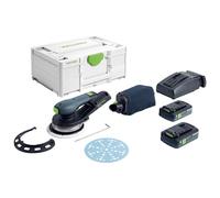 Festool Ponceuse excentrique sans fil ETSC 2 150 4,0 I-Plus Ø150 mm 18V 2x4,0Ah chargeur Systainer