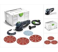 Festool RO 150 FEQ-Plus ROTEX Ponceuse excentrique à engrenage 720W 5mm de course ( 571805 ) dans Systainer + 150x disques abrasifs Rubin