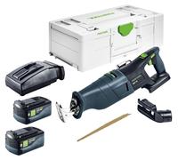 Festool RSC 18 EB-Basic Scie sabre sans fil 18 V Brushless + 1x Batterie 5,0 Ah + Ladegert + Systainer