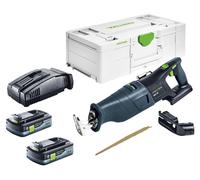 Festool RSC 18 EB-Basic Scie sabre sans fil 18 V Brushless + 2 batteries 4,0 Ah + chargeur rapide + Systainer