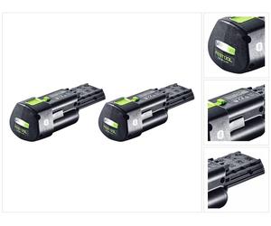 Festool Set de batteries BP 18 Li 3,0 Ergo I 3,0Ah / 3000mAh 18V Li-Ion avec indicateur de charge (2x 577704)