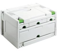 Festool SORTAINER SYS 3-SORT/4 | Système Systainer compatible - Tiroirs configurables avec espaces d'étiquetage pour accessoires et consommables