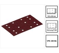 Festool STF 80x133 RU2/50 Bande abrasive Rubin 2 P100 80 x 133 mm, pour ponceuses vibrantes RTS 400, RTSC 400, RS 400, RS 4, LS 130, 200 pcs. (4x 499049)
