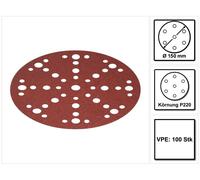Festool STF D150/48 Meules Ruby 2 P220 150 mm - 100 pièces (2x 575193) pour RO 150, ES 150, ETS 150, ETS EC 150, LEX 150, WTS 150, HSK-D 150