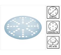 Festool STF D225/128 Disques abrasifs Granat P40 - 225 mm pour ponçeuse à bras PLANEX - 50 pcs. (205653)