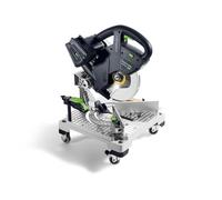 Festool SYMC 70 EB-Basic Scie à Onglets sans Fil SYMMETRIC | Moteur EC-TEC sans balais, double batterie 18 V, roues de mobilité, bisectrice symétrique