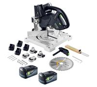 Festool SYMC 70 EB-Basic SYMMETRIC scie à plinthes sans fil 36 V ( 2 x 18 V ) 216 mm + 2x batterie 5,0 Ah - sans chargeur
