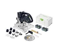Festool SYMC 70 EB-Basic SYMMETRIC Scie à plinthes sans fil 36 V ( 2 x 18 V ) 216 mm + 2x batterie 8,0 Ah + Systainer - sans chargeur