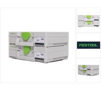 Festool SYS3 M 112 Set de Coffrets Systainer 396 x 296 x 112 mm - 7,7 l (2x 204840)