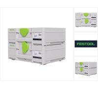 Festool SYS3 M 137 Set de Coffrets Systainer 396 x 296 x 137 mm - 10,4 l (2x 204841)
