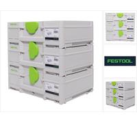 Festool SYS3 M 137 Set de Coffrets Systainer 396 x 296 x 137 mm - 10,4 l (3x 204841)