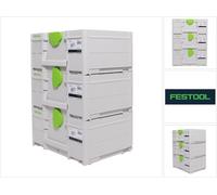Festool SYS3 M 187 Set de Coffrets Systainer 396 x 296 x 187 mm - 15,9 l (3x 204842)