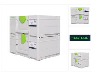 Festool SYS3 M 187 Set de Coffrets Systainer 396 x 296 x 187mm - 15,9 l (2x 204842)