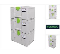 Festool SYS3 M 237 Set de coffrets Systainer 396 x 296 x 237 mm - 21,4 l (3x 204843)