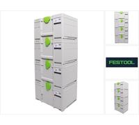 Festool SYS3 M 237 Set de coffrets Systainer 396 x 296 x 237 mm - 21,4 l (4x 204843)