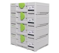 Festool Systainer Lot de 4 valises à outils SYS3 M 137 (4 x 204841) 10,4 l 396 x 296 x 137 mm