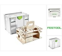 Festool SYSTAINER SYS 4 T-LOC SYS-HWZ Box Mallette à outils ( 497658 ) gris clair accouplable avec insert en bois