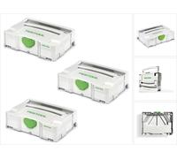 Festool Systainer T-LOC SYS 1 TL 3x Coffrets à outils - Gris clair - Combinables (497563)