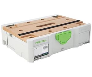 Festool Systainer T-LOC SYS-MFT | Plan de travail en MDF avec plaque perforée, empilable dans le système Systainer, 396 x 296 x 105 mm, 2 kg