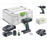 Festool T 18+3 Basic Perceuse-visseuse sans fil 18 V 50 Nm Brushless + 1x batterie 3,0 Ah + chargeur + Systainer