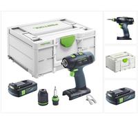 Festool T 18+3 Basic Perceuse-visseuse sans fil 18 V 50 Nm Brushless + 1x batterie 3,0 Ah + Systainer - sans chargeur