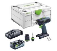 Festool T 18+3 Basic Perceuse-visseuse sans fil 18 V 50 Nm Brushless + 1x batterie 8,0 Ah + chargeur rapide + Systainer