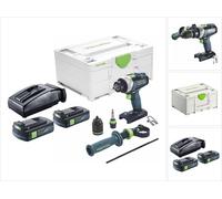 Festool TDC 18/4 I-Basic Perceuse-visseuse sans fil 18 V 75 Nm Brushless + 2x batterie 3,0 Ah + chargeur + Systainer