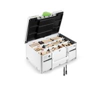 Festool Tenons Domino XL en Hetre DS/XL D8/D10 306 BU | Assortiment 306 pieces en 6 dimensions 8 mm et 10 mm, avec 2 fraises et Systainer inclus