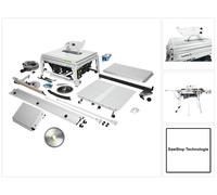 Festool TKS 80 EBS Set Scie circulaire de table 2200 Watt 254 mm ( 575828 ) + lame de scie circulaire universelle W40 ( 575975 ) + 1x cartouche KT-TKS 80 ( 575851 )