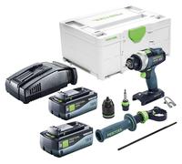 Festool TPC 18/4 I-Basic Perceuse-visseuse à percussion sans fil 18 V 75 Nm + 2x batterie 8,0 Ah + chargeur rapide + Systainer