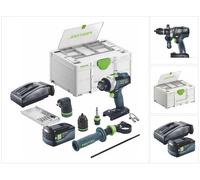 Festool TPC 18/4 I-Basic-Set Perceuse-visseuse à percussion sans fil 18 V 75 Nm Brushless + 1x batterie 5,0 Ah + chargeur + Systainer