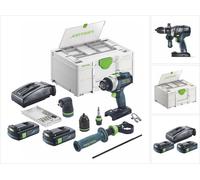 Festool TPC 18/4 I-Basic-Set Perceuse-visseuse à percussion sans fil 18 V 75 Nm Brushless + 2x batterie 3,0 Ah + chargeur + Systainer