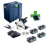 Festool TSC 55 KEB-Basic 100Y Limited Edition Scie plongeante sans fil 18 / 36 V ( 2x 18 V ) 160 mm Brushless + 4x batterie 8,0 Ah + chargeur + Systainer
