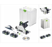 Festool TSC 55 KEB-Basic Scie plongeante sans fil 18 V / 36 V ( 2x 18 V ) 160 mm Brushless + 2x batterie 4,0 Ah + Systainer - sans chargeur