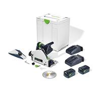 Festool TSC 55 Scie Plongeante sans Fil 18 V - Kit XL 576714 | 2 batteries 5,2 Ah, chargeur, lame Ø 160 mm et Systainer SYS3 inclus - modèle KEBI-Plus/XL