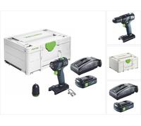 Festool TXS 18-Basic Perceuse-visseuse sans fil 18 V 40 Nm Brushless + 1x batterie 3,0 Ah + chargeur + Systainer