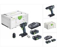 Festool TXS 18-Basic Perceuse-visseuse sans fil 18 V 40 Nm Brushless + 2x batterie 3,0 Ah + chargeur + Systainer