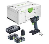 Festool TXS 18-Basic Perceuse-visseuse sans fil 18 V 40 Nm Brushless + 2x batterie 4,0 Ah + chargeur rapide + Systainer