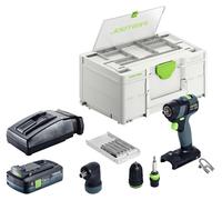 Festool TXS 18-Basic-Set Perceuse-visseuse sans fil 18 V 40 Nm Brushless + 1x batterie 4,0 Ah + chargeur rapide + Systainer