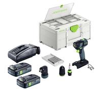 Festool TXS 18-Basic-Set Perceuse-visseuse sans fil 18 V 40 Nm Brushless + 1x batterie 4,0 Ah + chargeur rapide + Systainer