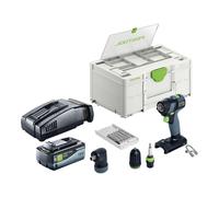 Festool TXS 18-Basic-Set Perceuse-visseuse sans fil 18 V 40 Nm Brushless + 1x batterie 8,0 Ah + chargeur rapide + Systainer