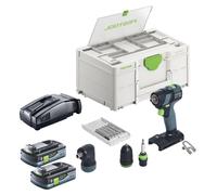 Festool TXS 18-Basic-Set Perceuse-visseuse sans fil 18 V 40 Nm Brushless + 2x batterie 4,0 Ah + chargeur rapide + Systainer