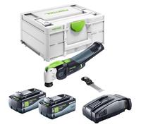 Festool VECTURO OSC 18 E-Basic Oscillateur sans fil 18 V Starlock Max Brushless + 2x batterie 8,0 Ah + chargeur rapide + Systainer