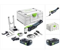 Festool VECTURO OSC 18 E-Basic Set Oscillateur sans fil 18 V Starlock Max Brushless + 1x batterie 3,0 Ah + 7 pcs. kit d'accessoires + Systainer - sans chargeur