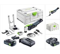 Festool VECTURO OSC 18 E-Basic Set Oscillateur sans fil 18 V Starlock Max Brushless + 1x batterie 3,0 Ah + chargeur + 7 pcs. d'accessoires + Systainer